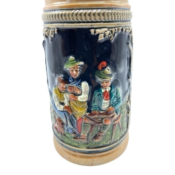 VINTAGE WESTERN Germany DRM 63 Beer Stein Mug with Lid 12 oz - Picture 5 of 10